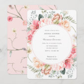 Bloom waterverf bloemen schitteren moderne veestui kaart (Voorkant / Achterkant)