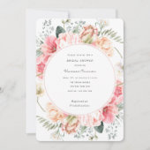 Bloom waterverf bloemen schitteren moderne veestui kaart (Voorkant)