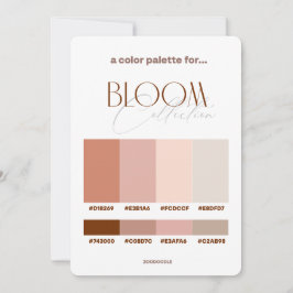 Bloom Wedding Color Palette Kaart