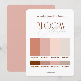 Bloom Wedding Color Palette Kaart