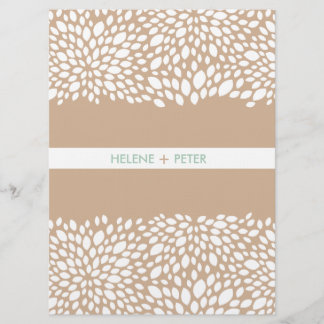 Bloom  Wedding Program in Cashmere Programmakaart