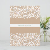 Bloom  Wedding Program in Cashmere Programmakaart (Staand voorkant)