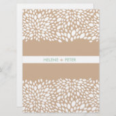 Bloom  Wedding Program in Cashmere Programmakaart (Voorkant / Achterkant)