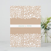 Bloom  Wedding Program in Cashmere Programmakaart (Staand voorkant)