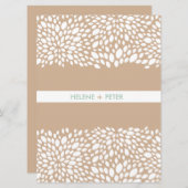 Bloom  Wedding Program in Cashmere Programmakaart (Voorkant / Achterkant)