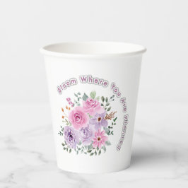 Bloom Where You Are Planted Floral Motivational Qu Papieren Bekers
