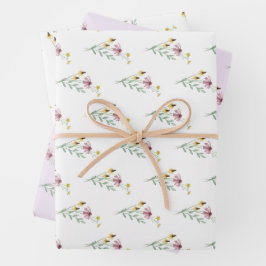 Bloom Wildflower Garden Baby shower Inpakpapier Vel