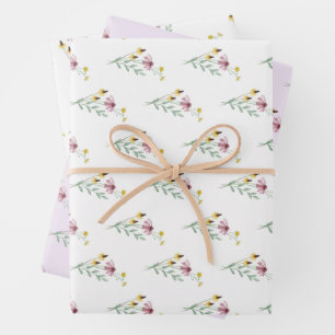 Bloom Wildflower Garden Baby shower Inpakpapier Vel