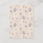 Bloom Wildflower Rustic Baby shower Books for Baby Informatiekaartje (Achterkant)