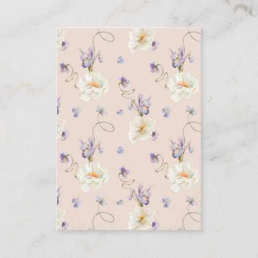 Bloom Wildflower Rustic Baby shower Books for Baby Informatiekaartje (Achterkant)