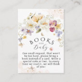 Bloom Wildflower Rustic Baby shower Books for Baby Informatiekaartje (Voorkant)