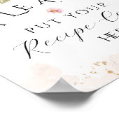 Bloom Wildflower Rustic Vrijgezellenfeest Recipe Poster (Hoek)