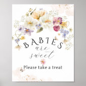 Bloom Wildflower Rustige Baby shower zoete traat Poster (Voorkant)