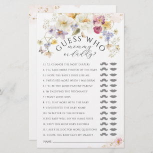 Bloom Wildflower Rustisch Baby shower Game