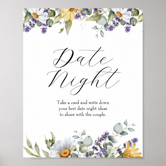 Bloom Wildflower | Weide Bloemen Date Night Ideeën Poster (Voorkant)