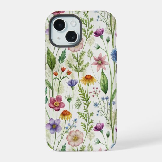 Bloom Wildflowers iPhone 15 Case (Achterkant)