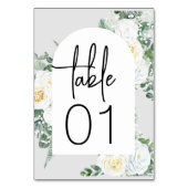 Bloom Wit Bloemen Bruiloft Kaart (Achterkant)