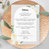 Bloom Wit Bloemen Bruiloft Menu