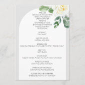 Bloom Wit Bloemen Bruiloft Programmakaart (Voorkant)