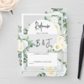 Bloom Wit Bloemen Bruiloft Uitnodigingen Wikkel