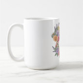 Bloom with Grace Elegant Floral Woman Silhouette Koffiemok (Links)