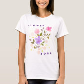 Bloom With Grace - Elegant Pastel Floral Women's T-shirt (Voorkant)
