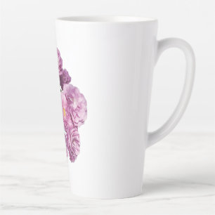 Bloom with Grace – Elegant Roos Design Latte Mok