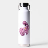 Bloom with Grace – Elegant Roos Design Waterfles (Voorkant)