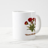 Bloom With Grace Floral | Elegant Botanical Quote Grote Koffiekop (Voorkant rechts)