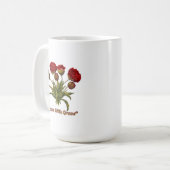 Bloom With Grace Floral | Elegant Botanical Quote Koffiemok (Voorkant links)