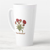 Bloom With Grace Floral | Elegant Botanical Quote Latte Mok (Linkerhoek)