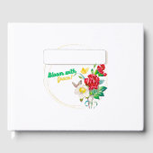 Bloom with Grace Floral Guest Book – Elegant Event Gastenboek (Voorkant)