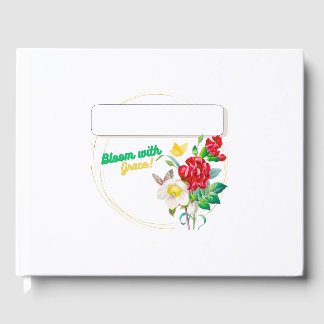 Bloom with Grace Floral Guest Book – Elegant Event Gastenboek