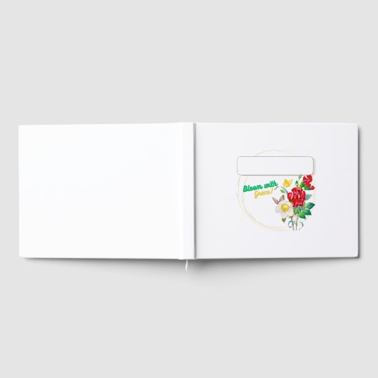 Bloom with Grace Floral Guest Book – Elegant Event Gastenboek (Volledig)