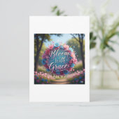 Bloom With Grace" Floral Quote Poster – Groei & H Bedankkaart (Staand voorkant)