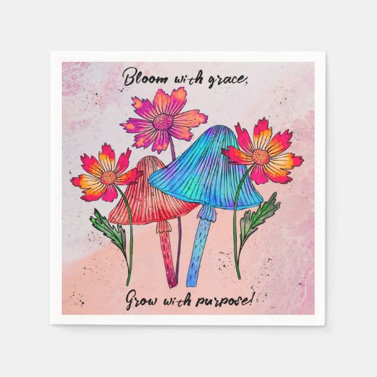 Bloom with Grace Napkins: Geïnspireerd door padden Servet (Voorkant)