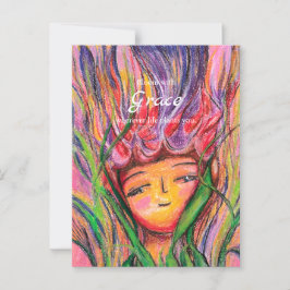 Bloom With Grace – Pastel Floral Encouragement Car Briefkaart