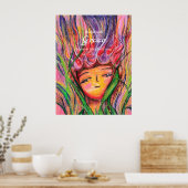 Bloom With Grace poster voor haar (Keuken)