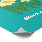 Bloom With Grace Retro Madeliefjes Muur Kunst Poster (Hoek)