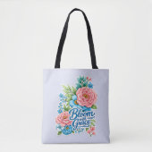 🌸👜 “Bloom with Grace” Tote Bag (Voorkant)