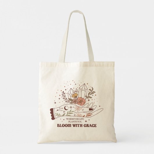 Bloom with Grace Tote Bag (Achterkant)