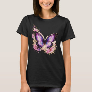 Bloom With Grace Vlinder Bloem Dames T-Shirt |