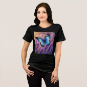 Bloom With Grace Vlinder Bloem Dames T-Shirt |  (Voorkant volledig)