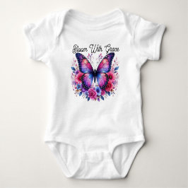 Bloom With Grace Vlinder Bloem T-Shirt | Roze B