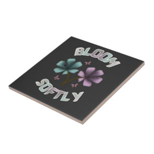 Bloom Zacht Lentebloem Ontwerp Pastelkleurige Cott Tegeltje