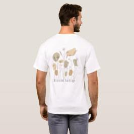 Bloom Zachtjes — Minimalistische Wilde Bloem Lijn T-shirt