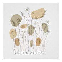 Bloom Zachtjes - Minimalistische Wilde Bloem Lijnk