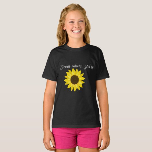 Bloom Zonnebloem T-shirt (Voorkant volledig)