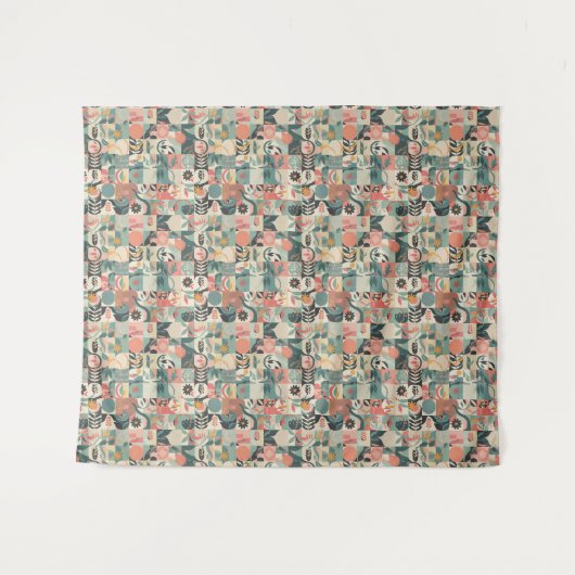 Bloom Zoom & Leaf Loop Wandkleed (Voorkant (horizontaal))