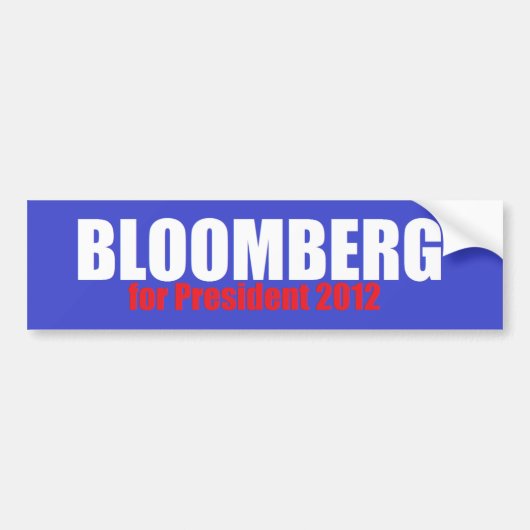 Bloomberg 2012 bumpersticker (Voorkant)